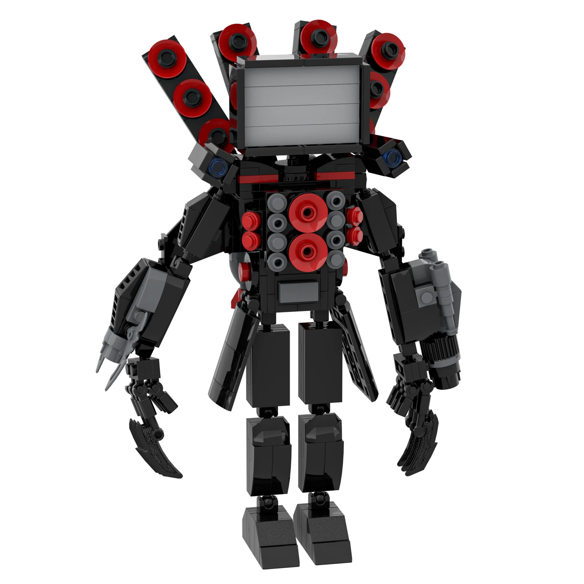 Moc Skibidi Toilet Enhanced Darkness Monitor Man Set Scientist Camera Speaker Brick Toys For Children'S Birthday Gifts