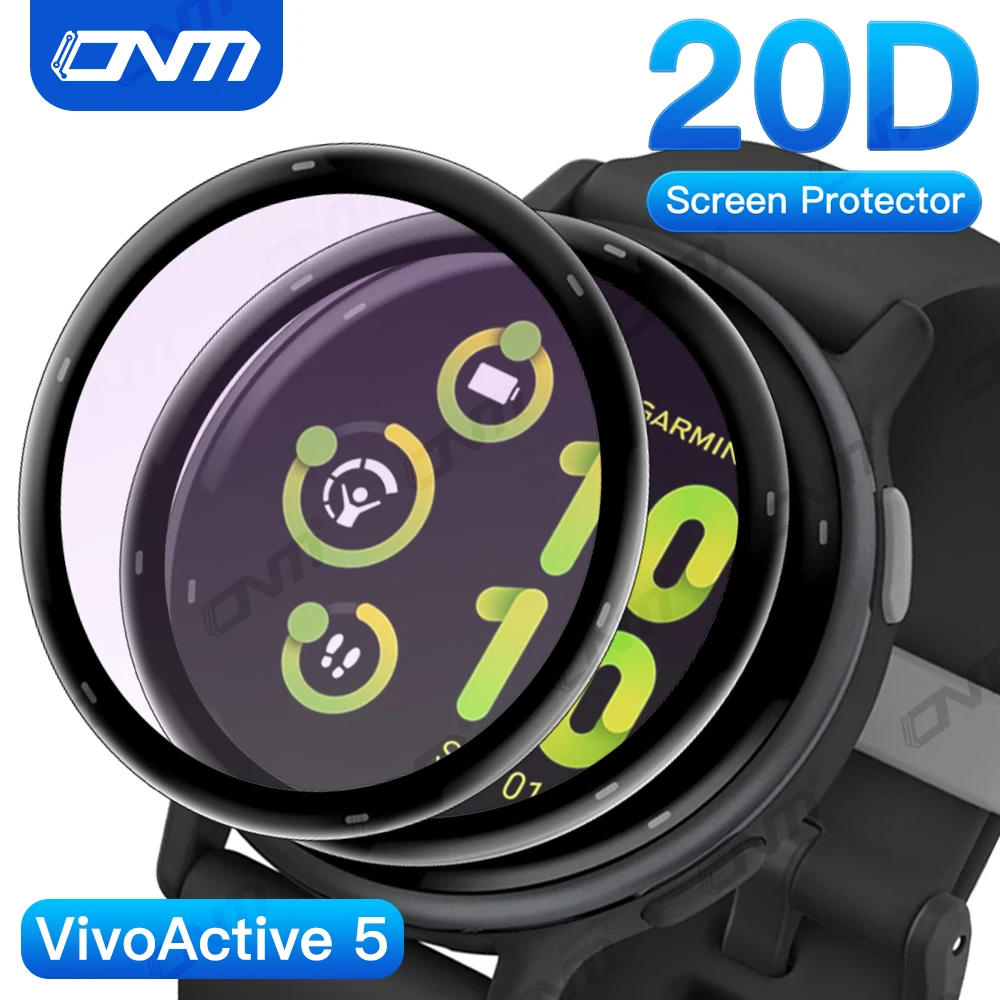 Pellicola Salvaschermo 20D Per Garmin Vivoactive 5 Pellicola Antigraffio Per Garmin Vivo Active 5 Pellicola Ultra-Hd A Copertura Totale (Non Vetro)