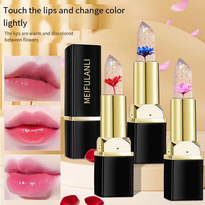 Magic Lipstick Color Change Long Lasting Lipstick Waterproof Red Lip Jelly Stick Lip Plumper Kawaii Makeup Girl Cute Cosmetics