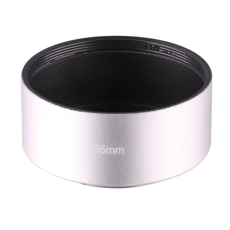 Argento 35 Millimetri Professionale Standard Lens Hood Metallo Per Canon Nikon Sony Leica Olympus Pentax