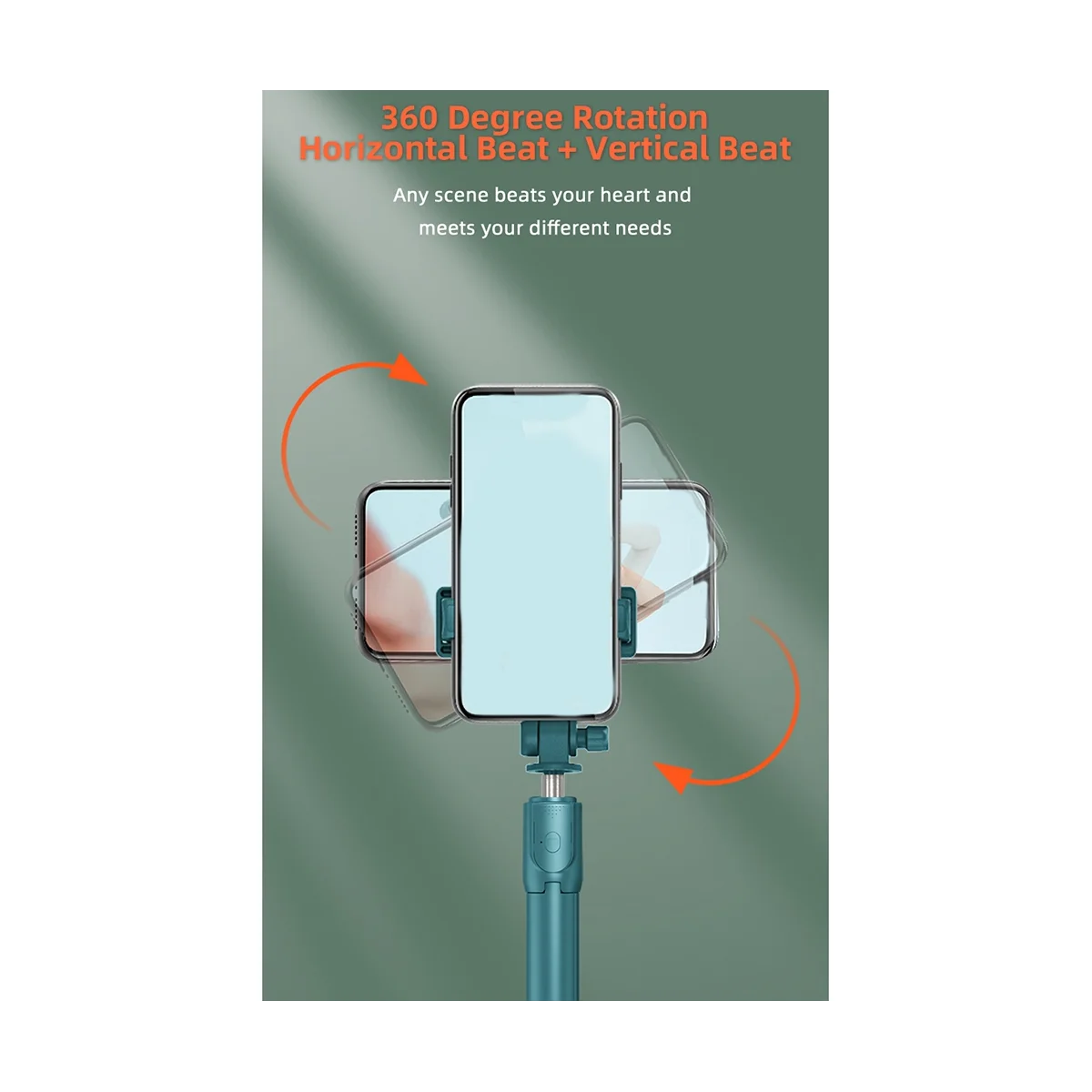Selfie Stick-Degree Photo Holder Treppiede Allungato Trasmissione In Diretta, B