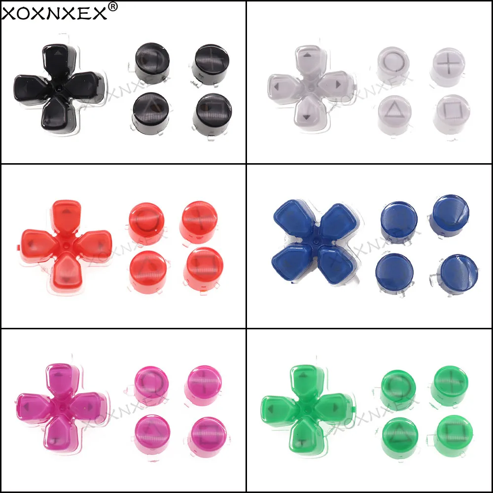 Xoxnxex 2Sets For Ps5 Direction Function Key Buttons For Ps 5 Controller Button Cross Jelly Button