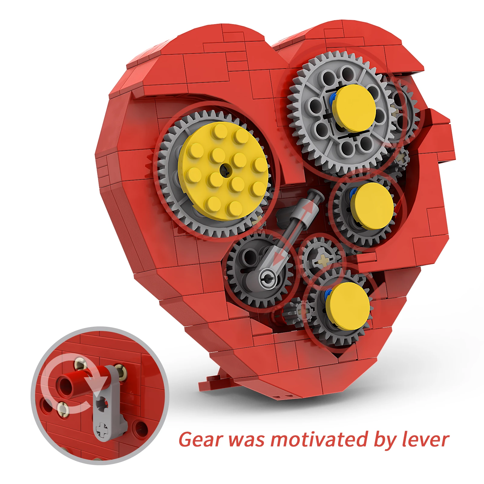 Buildmoc Clockwork Heart Sculture Building Blocks Set Project Toys Model Bricks Adulti San Valentino A Regali Di Compleanno Unici