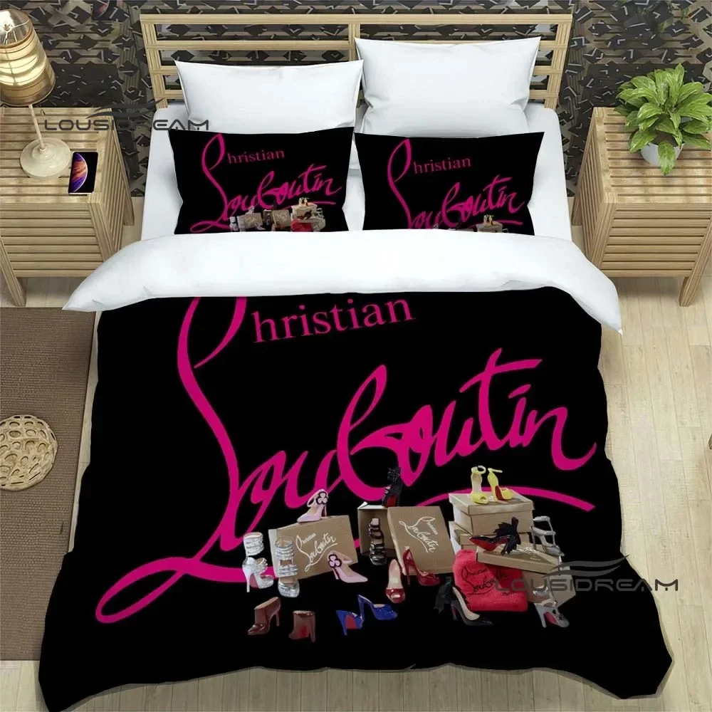 Fashion C-Christian Louboutin Bedding Set Stampa 3D Decorazione Della Casa Boy Girl King Size Bedding Set Copripiumino Federa