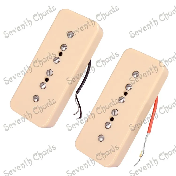 A Set Of 2 Pcs Cream Soapbar P90 Pickups For Electric Guitar / P 90 Soap Bar Pickups Single Coil Pickups