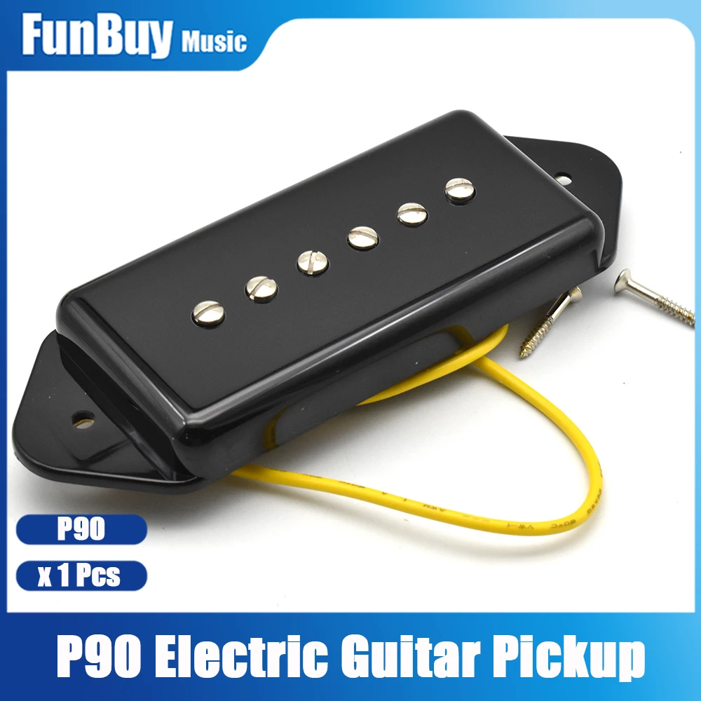 Dog Ear Black P90 Alnico 5 Suono Ad Alta Potenza Dog Ear Neck Bridge Pickup Soapbar Pickup Per Chitarra