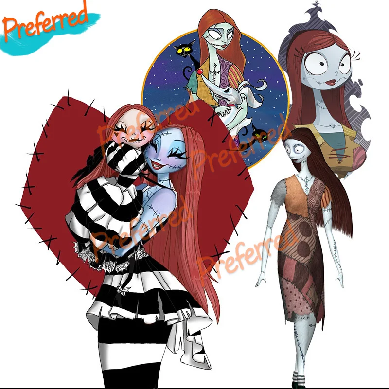 Anime Nightmare Before Christma Sally Car Sticker Decal For Your All Cars Racing Laptop Moto Casco Trunk Surf Camper