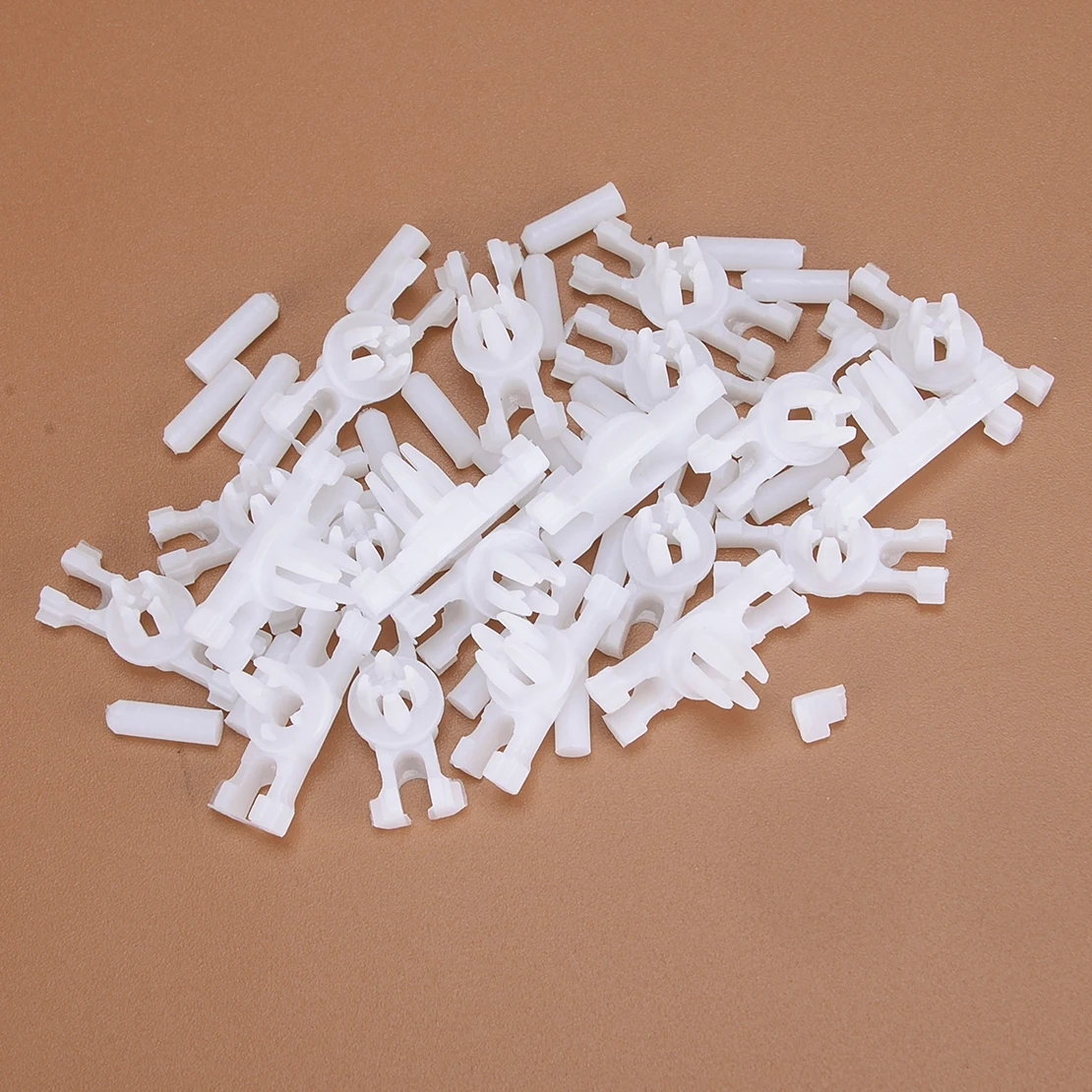 40 Pz/Set Car Side Door Trim Molding Strip Clip Plastica Bianca Adatta Per Vw Old Beetle Golf Jetta Mk1