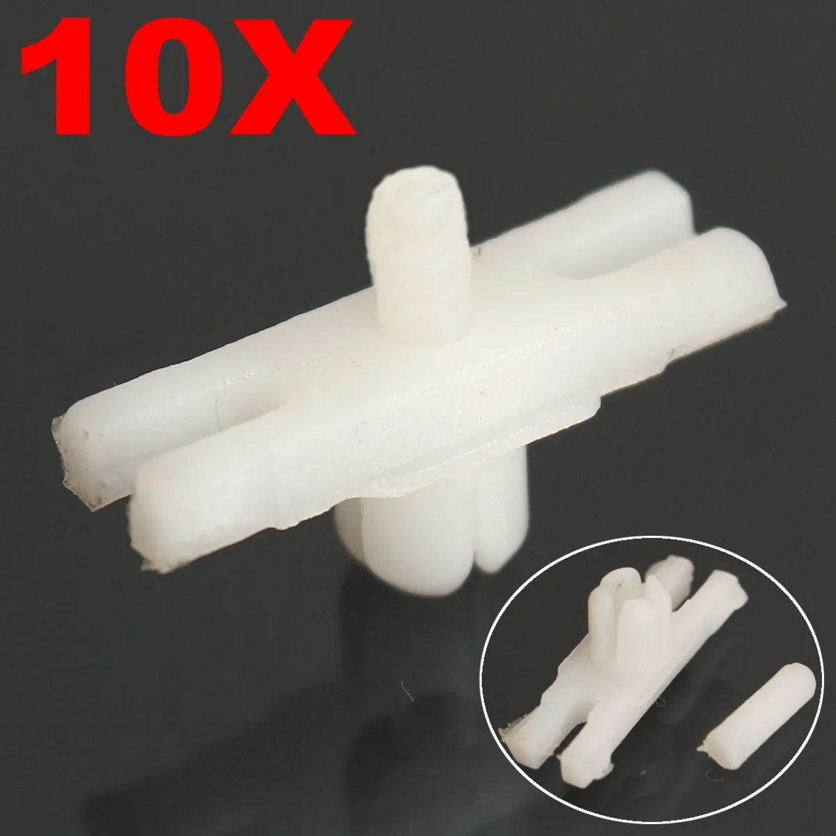 10X Clip Di Plastica Della Striscia Di Modanatura Del Rivestimento Della Porta Laterale Per Vw /Golf /Mk1 /Jetta Old Beetle 10 Pezzi