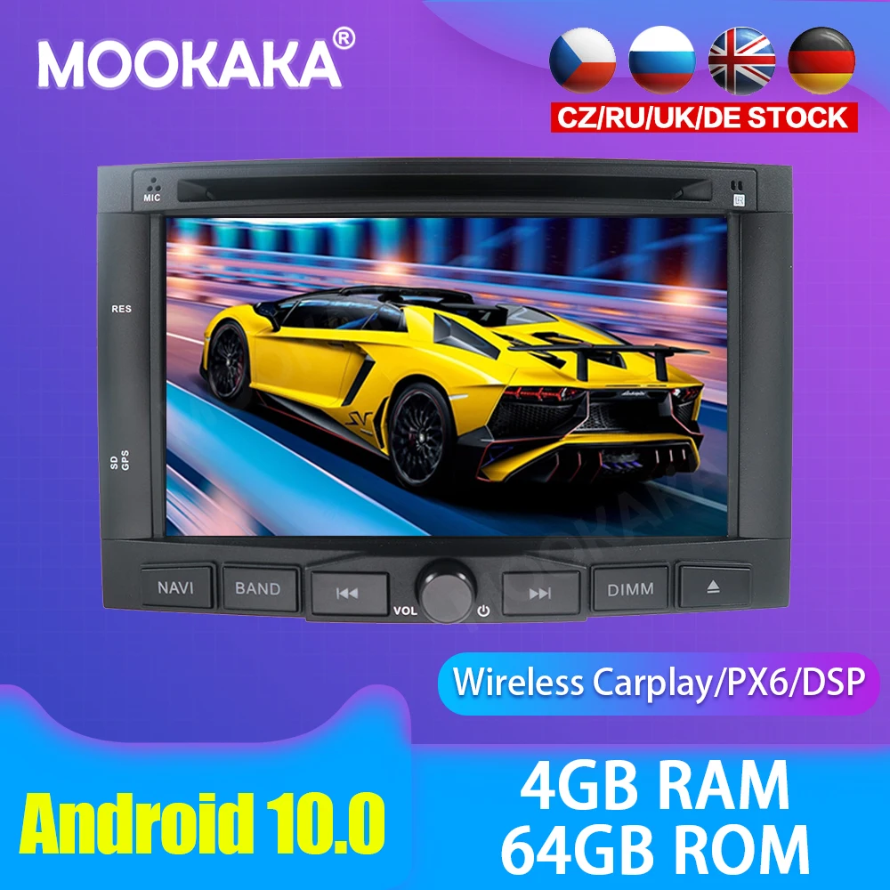 Android 10.0 Car Multimedia Lettore Dvd Radio Gps Per Peugeot 3008 5008 Navigazione Gps Stereo Dsp Audio Px6