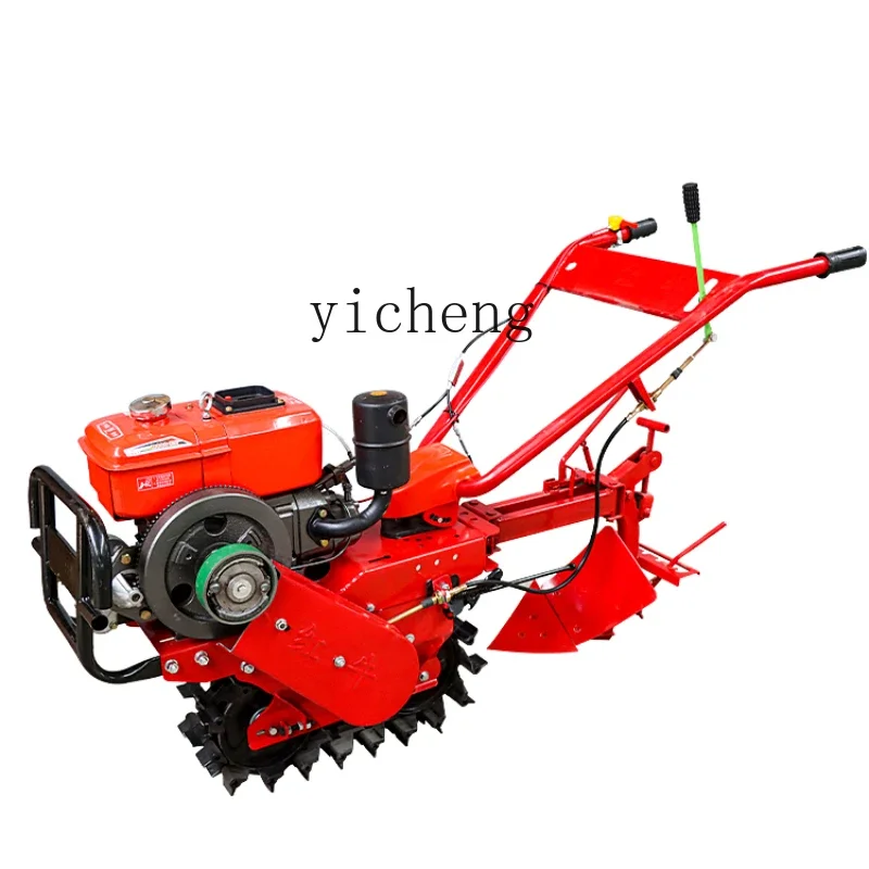 Xl Mini-Tiller Rotary Tiller Small Redbull Furrow Ridging Seminatrice Per Fertilizzante Per Tornitura Del Suolo