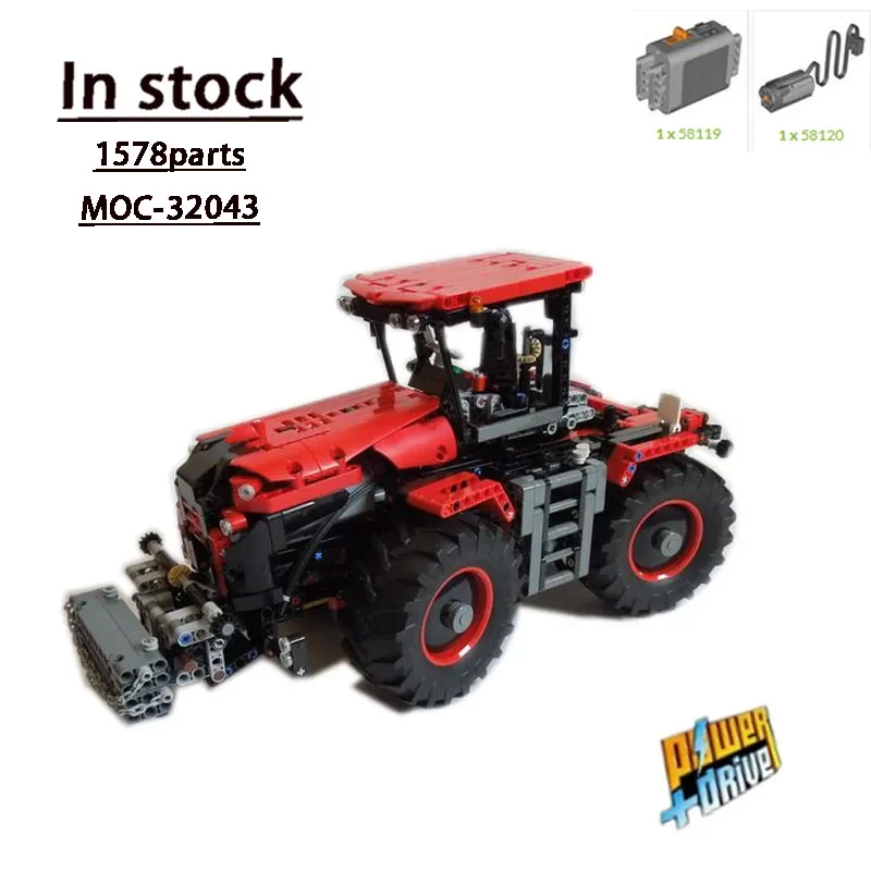 Moc-32043Rc Trattore Agricolo Compatibile Con Il 42054 Assemblaggio Splicing Building Block Models Kids Birthday Muslimah