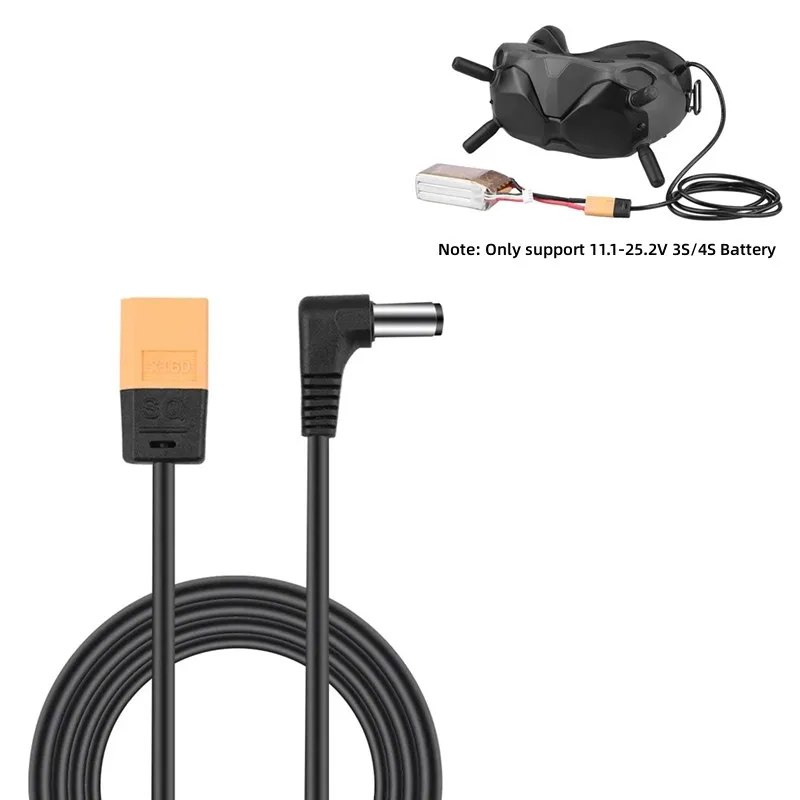 Cavo Xt60 Occhiali Fpv Linea Di Ricarica Batteria V2 Per Dji Fpv / Dji Avata Accessori Drone Supporto Batteria 11.1-25.2V 3S /4S