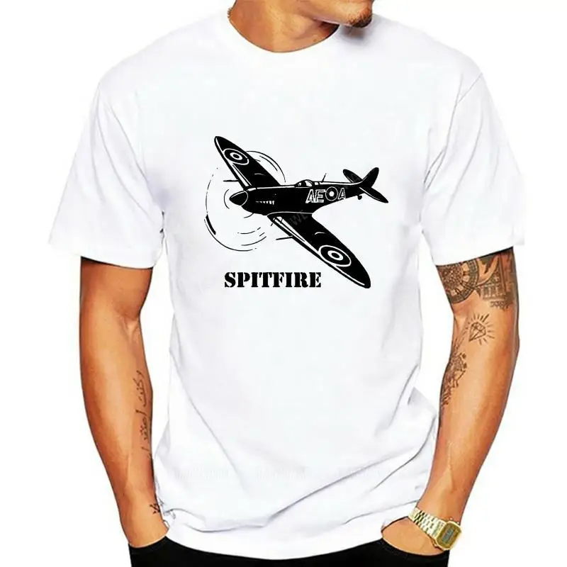 Spitfire-Camiseta Vintage Para Hombre, Vinilo Gralfico De La Segunda Guerra Mundial, Tallas S-Xxl, Regalo De Fashion Muslimate