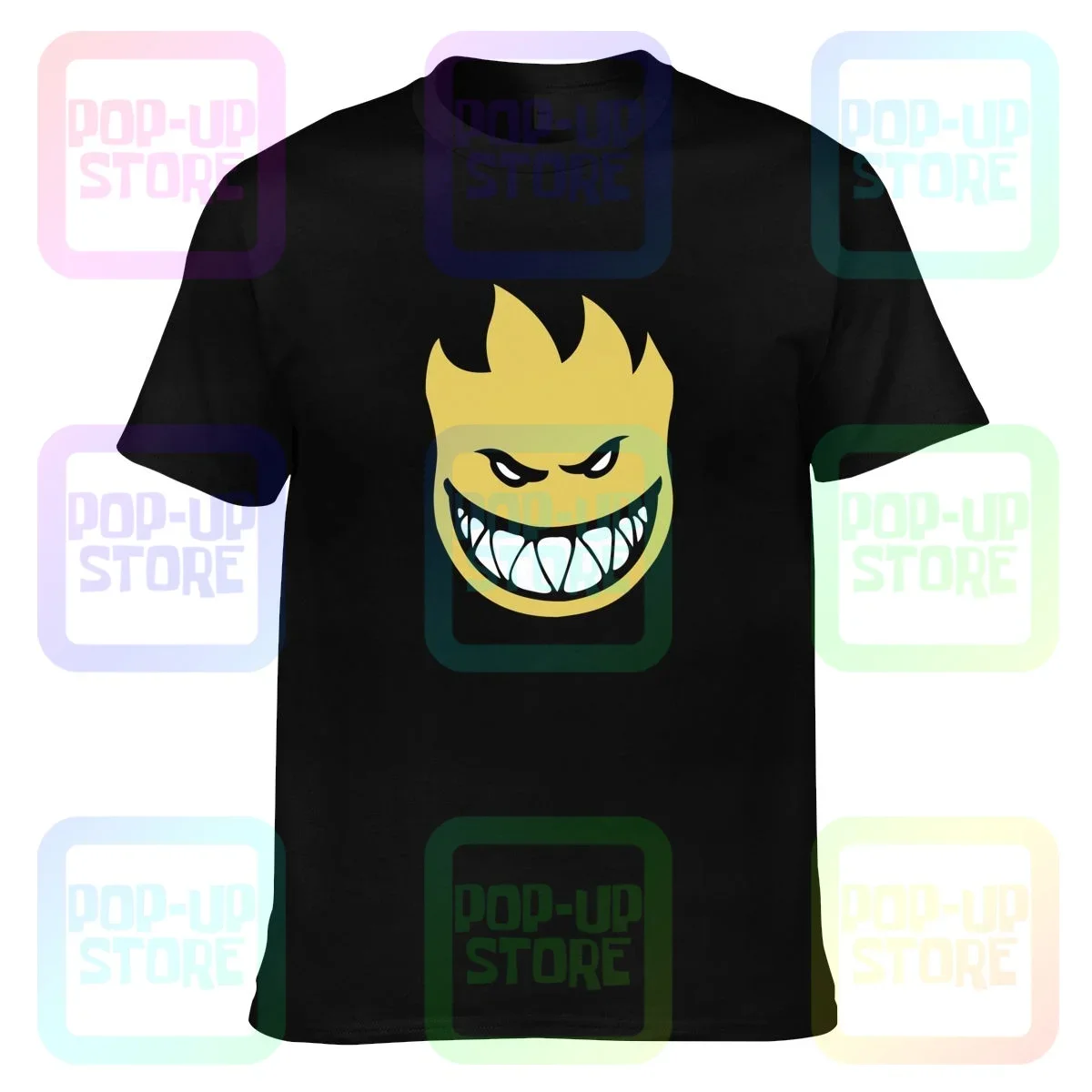 Spitfire Wheels Lil Bighead Fill Logo T-Shirt T-Shirt Soft Retro Splicing Hot Deals