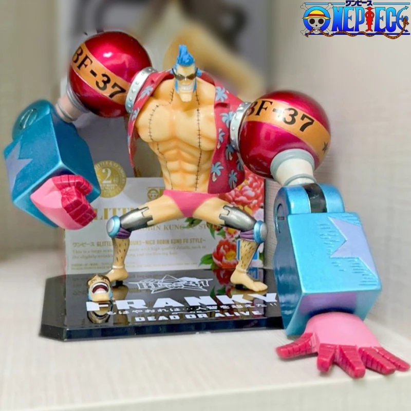 18Cm One Piece Anime Figure Franky Multiple Expressions Cambia Pvc Action Figure Model Limited Sale Toys Regali Da Collezione