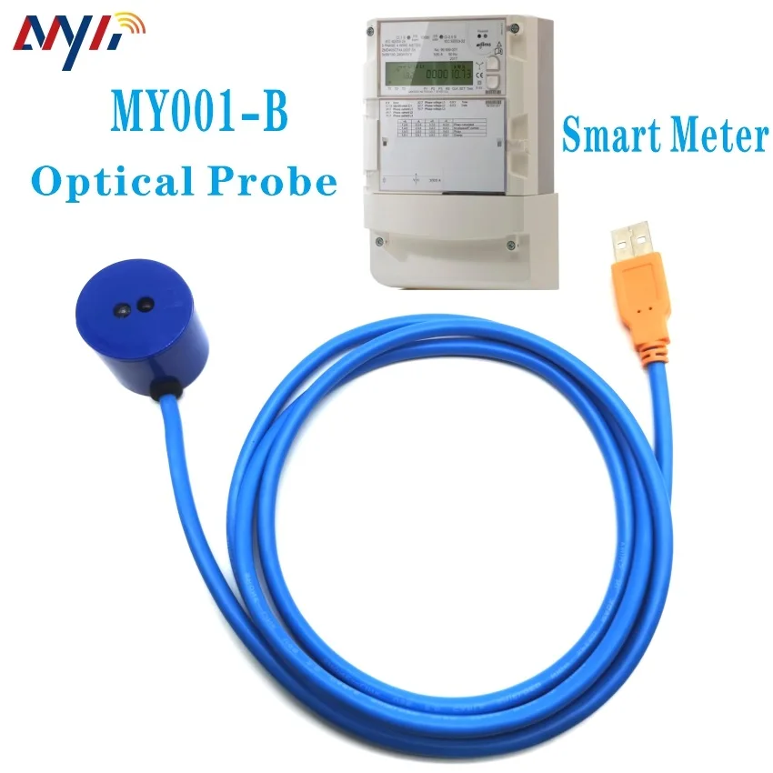 Sensore Ottico My001-B Usb A Ir Sonda Magnetica A Infrarossi Win7/8/10/11 Iec62056-21 Iec1107 Dmls Per Misuratore Di Kwh Misuratore Di Gas Readiing