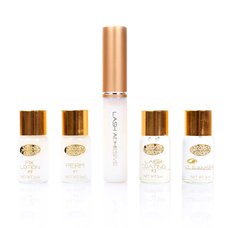 5 Bottiglie/Lotto Fast Perm Lash Lift Cilia Lifting Curling Trattamenti Di Crescita Nutrienti Salone Di Rivestimento Cosmetico