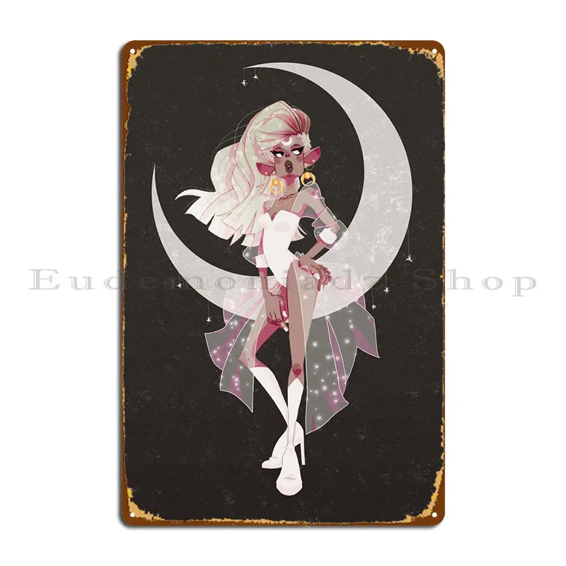 Auro The Moon Elf Targa In Metallo Poster Club Bar Poster Design Pub Crea Poster In Latta