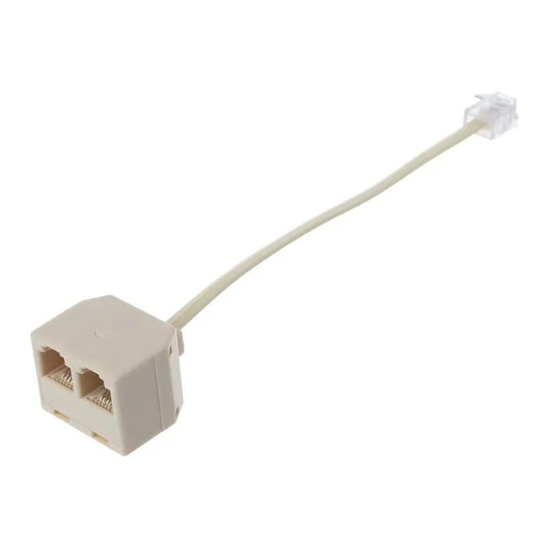 Adattatore Rj11 6P4C Maschio-Femmina Per Due Telefoni Fax Presa Separatore