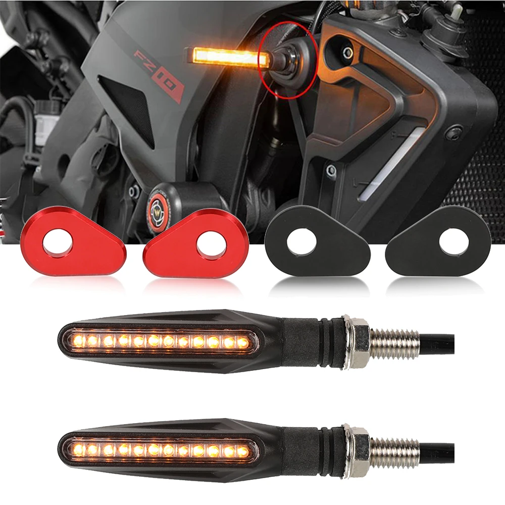 For Yamaha Xsr 700 900 Mt-07 Tracer 2016-2020 2019 Motorcycle Led Turn Signals Indicator Front Turn Signal Adapter Mount Plates