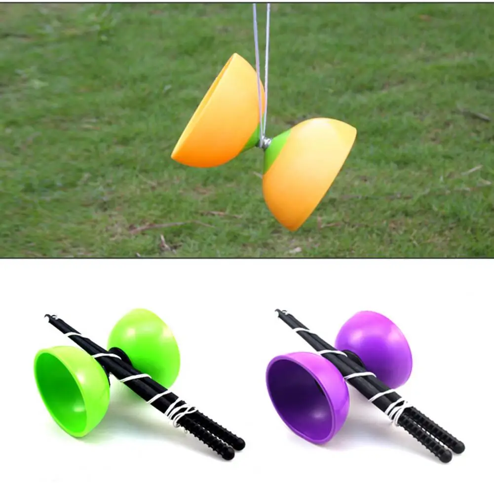 Juggling Diabolo Funny 3 Bearing Clutch Metal Sticks Chinese Yo-Yo String Bag Bearing Diabolo Chinese Yoyo Outdoor Fitness Tool