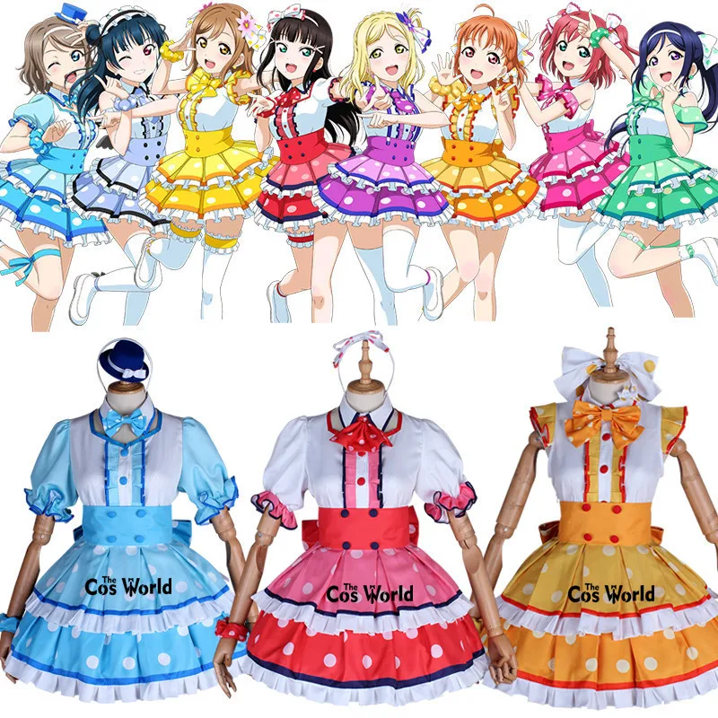 Love Live Sunshine Aqours Omoi Yo Hitotsu Ni Nare Mirai Ticket Takami Chika Ohara Mari Outfits Anime Personalizza Costumi Cosplay