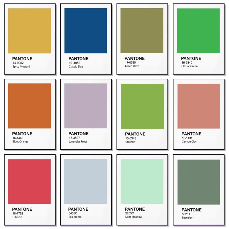 Pastel Pantone Colors Prints Wall Art Canvas Painting Gallery Modern Noridc Art Poster Estetici Per Soggiorno Home Decor