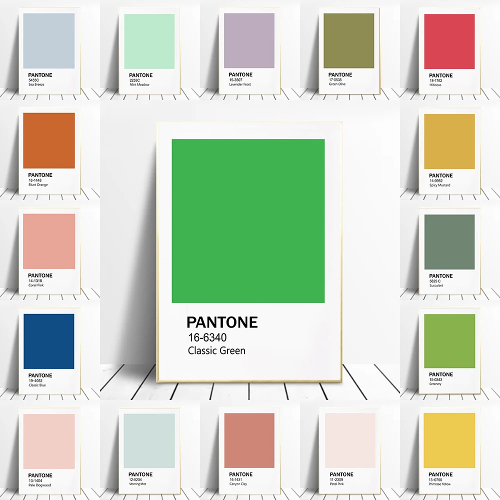 Galleria Modern Noridc Art Poster Estetici Per Soggiorno Pastel Pantone Colors Prints Wall Art Canvas Painting Home Decor