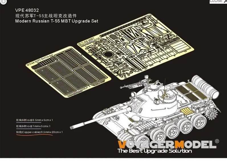 Voyager Vpe48032 Set Di Aggiornamento Moderno Russo T-55 Mbt (Per Tamiya 32598)