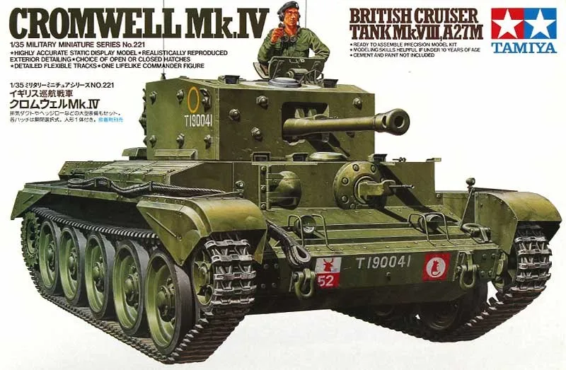 Tamiya 35221 1/35 Kit Modello British Cromwell Mk.Iv Cruiser Tank Mk.Viii A27M