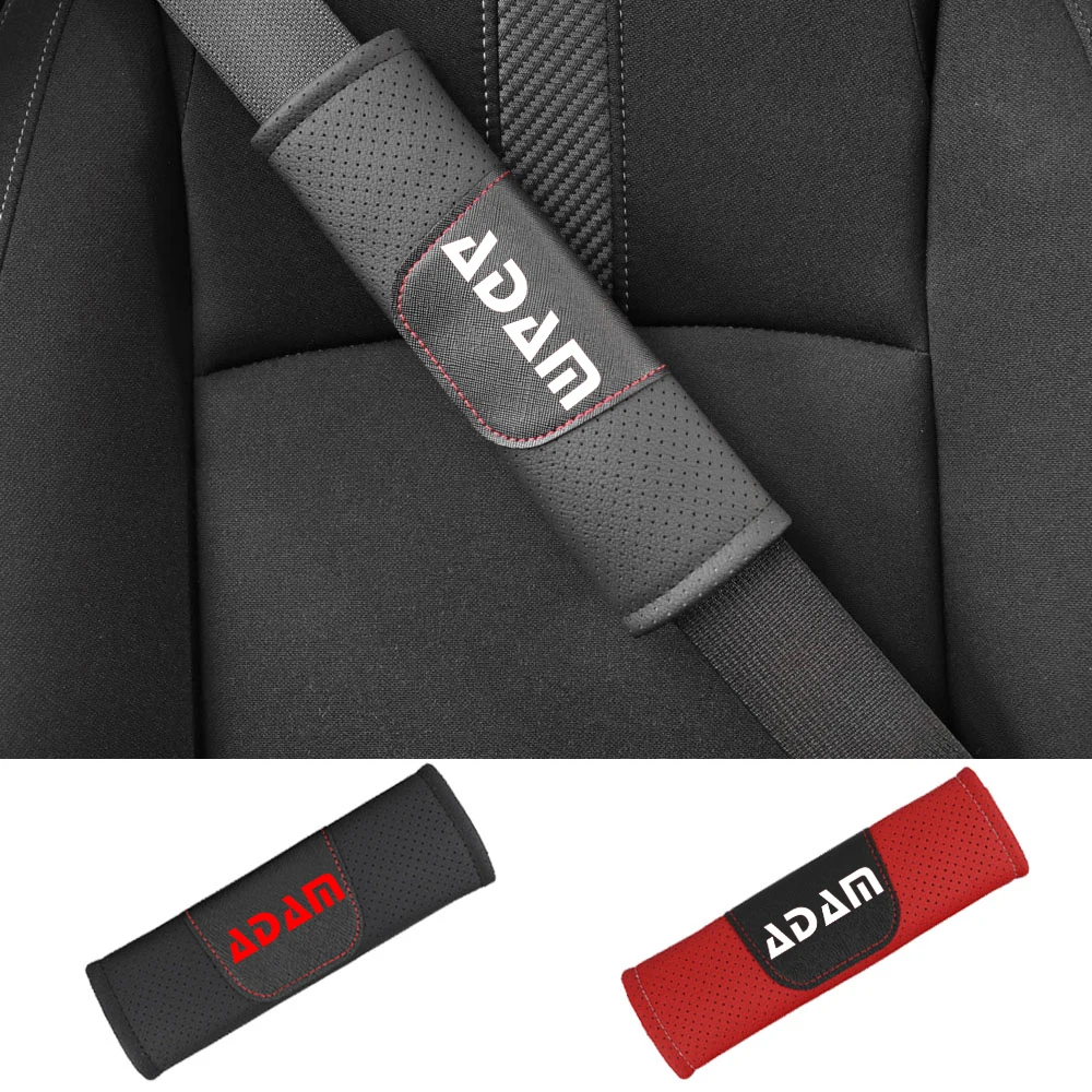 Per Opel Adam 2 Pezzi Pu Leather Fashion Car Seat Belt Cover Car Seat Belt Spalline