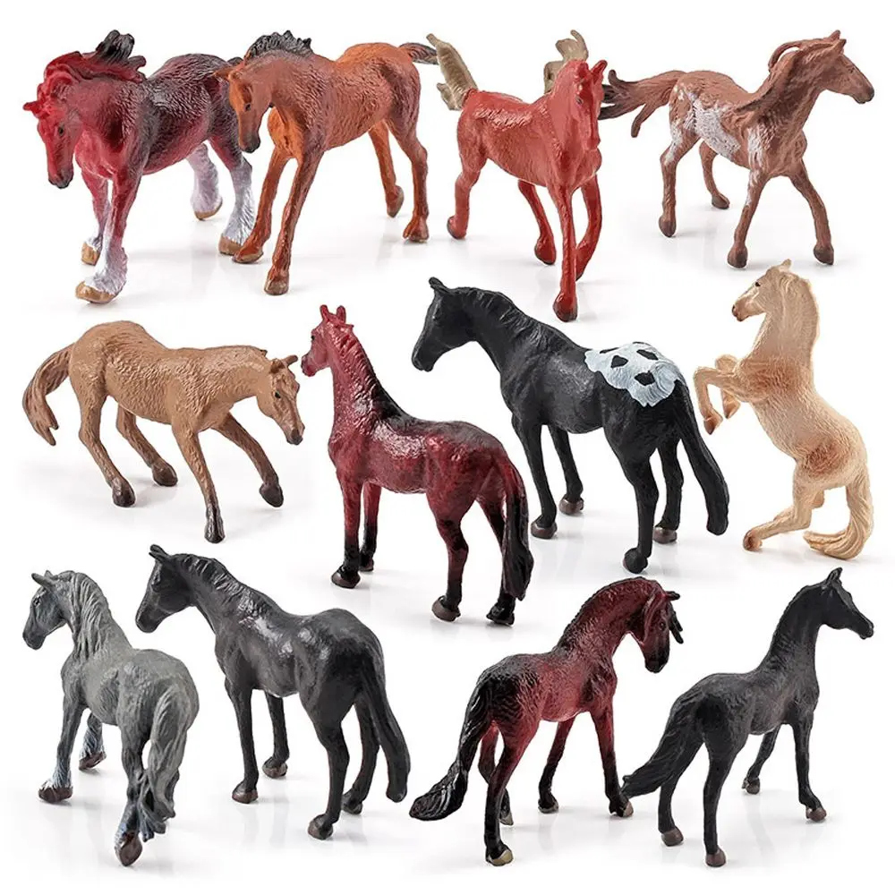 Kids Simulated Pony Mini Cake Topper Toy Horse Model Figures