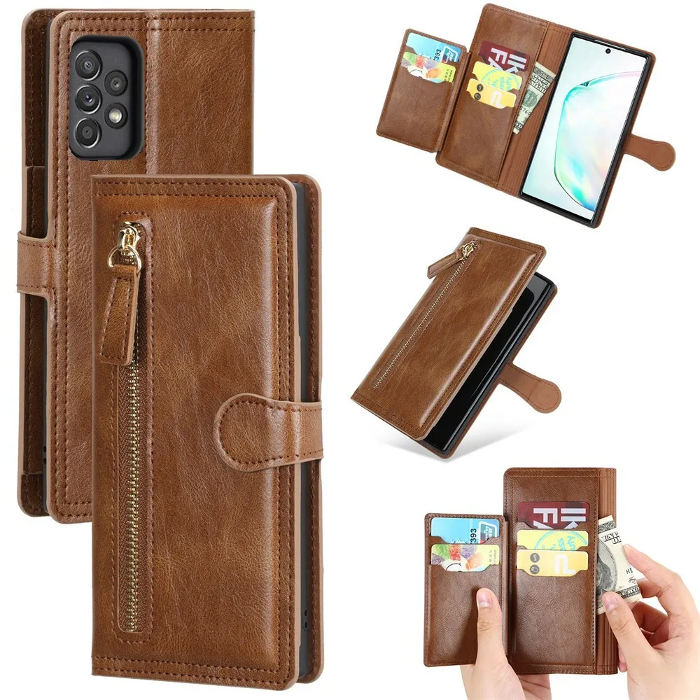 Coque Galaxy A32 5G Custodia A Portafoglio Con Cerniera In Pelle Per Samsung A32 5G Sm-A326B Cover Per Samsung Galaxy A32 A 32 5G 6.5 "Card