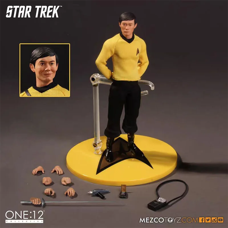In Magazzino Originale Mezco One:12 Collective/Sottotenent Sulu Star Trek Anime Action Collection Figure Toys