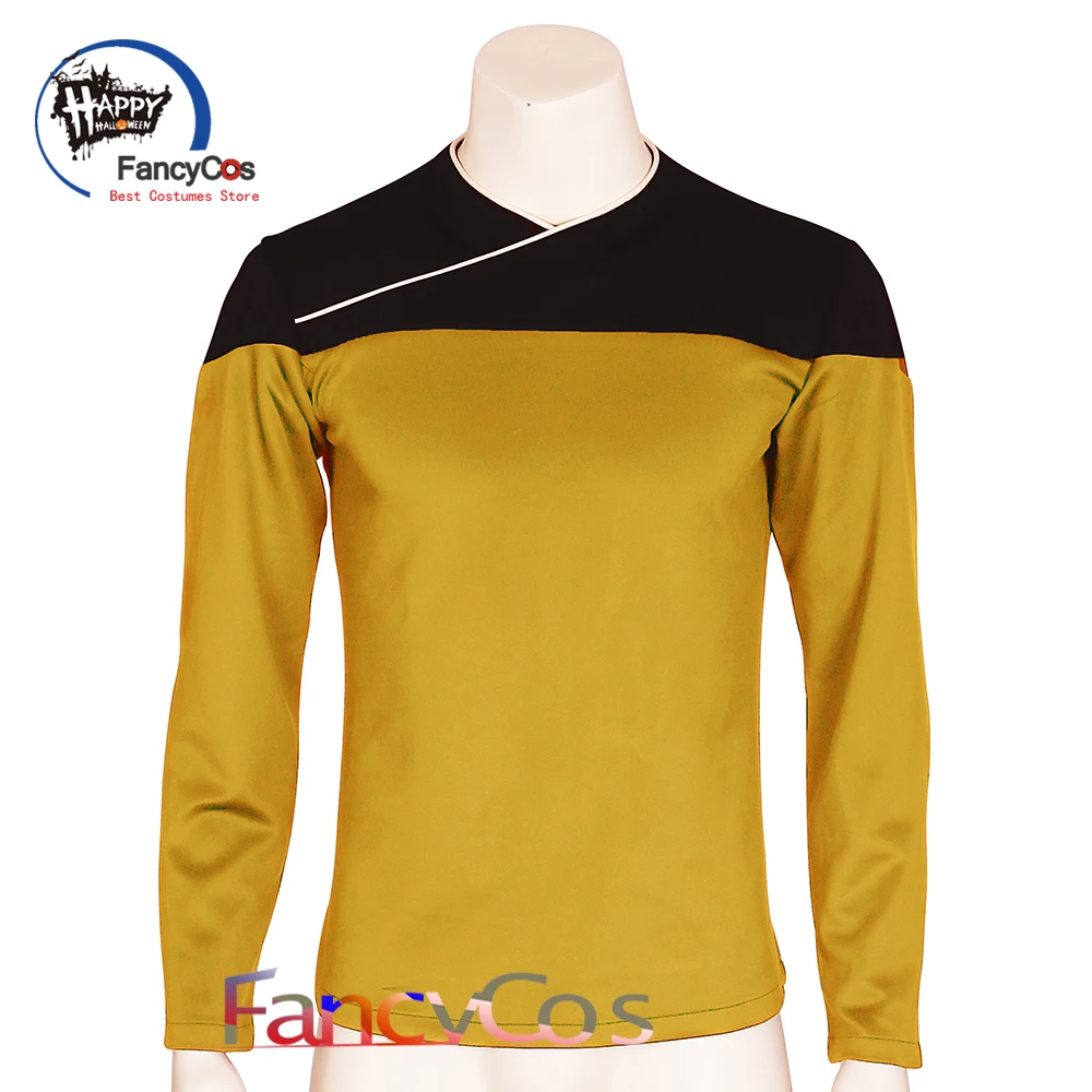 Movie Picard Yellow Uniform Star Cosplay Trek Hoodie Jacket Costume Di Prossima Generazione Tng Suit Jean Luc Top Carnevale Di Halloween