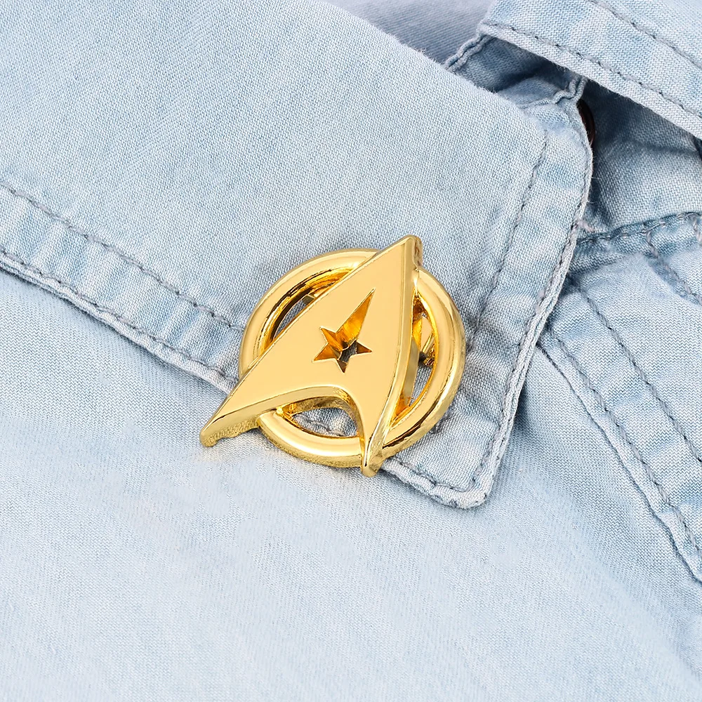 Vendita Calda Star Trek Badge Spille Capitano Di Prima Generazione Accessori Trek Distintivo D'Oro Creativo Per Donna Uomo Distintivi Costume