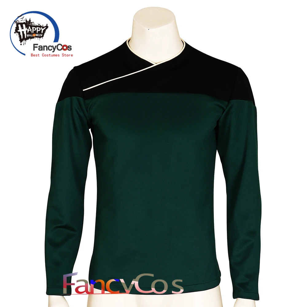 Movie Star Cosplay Trek Green Uniform Picard Hoodie Jacket Costume Di Prossima Generazione Tng Suit Jean Luc Top Carnevale Di Halloween
