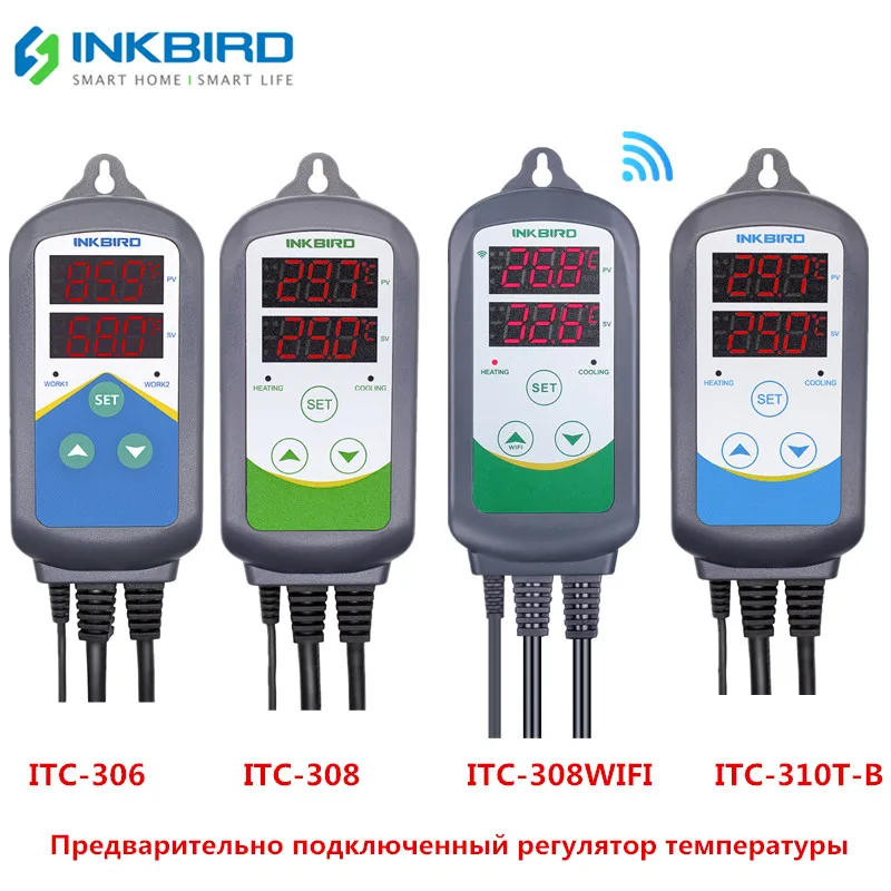 Inkbird 4 Tipo Di Riscaldamento E Di Raffreddamento Regolatore Di Temperatura Con Due Relè Per Carboy Serra Terrari Aquarium Birra