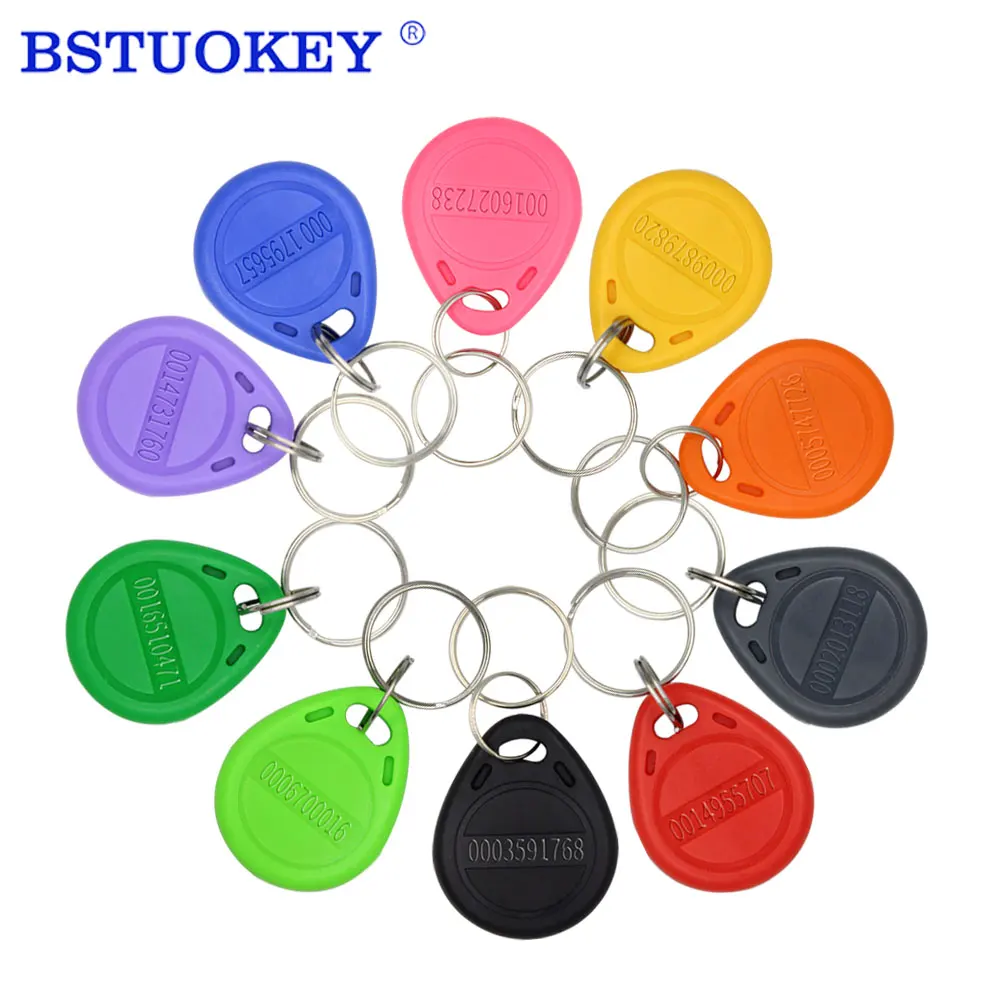 10Pcs Tag Rfid 125Khz Prossimità Rfid Card Portachiavi Lettore Di Controllo Accessi Smart Id Card Telecomando A Colori