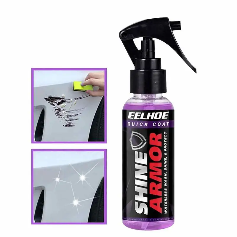 120Ml Shine Armor Ceramic Car Wash Quick Coat Polish Sealer Spray Car Nano Ceramic Coating Lucidatura Spray Wax Scratch Repair