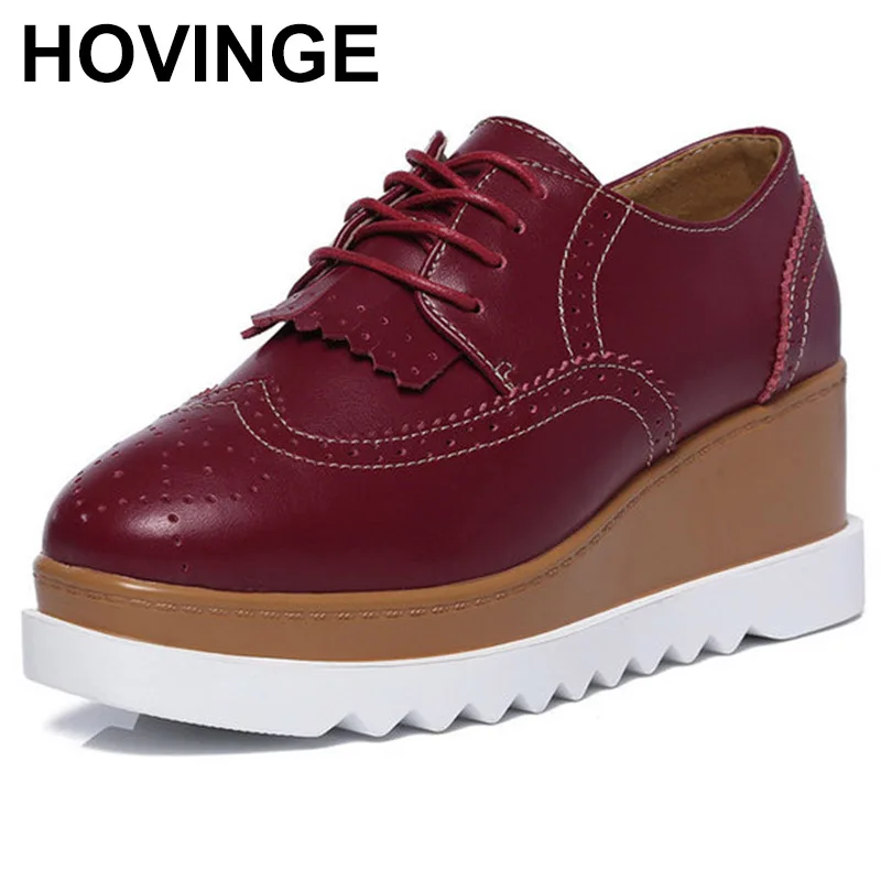 2023 Primavera Autunno Donna Derby Platform Gold Flats Brogue Leather Lace Up Classic Bullock Calzature Donna Oxford
