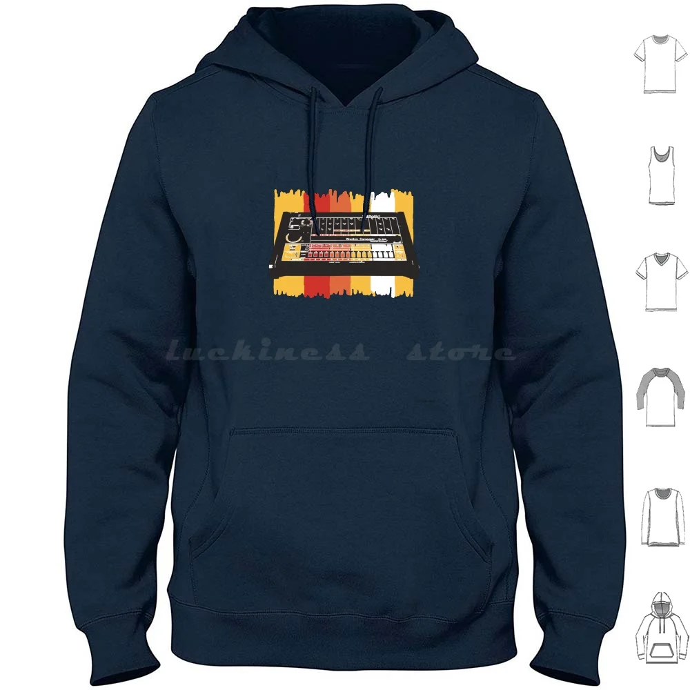 Rolling 808 Felpa Con Cappuccio In Cotone Manica Lunga Roland 808 808 Hip Hop Edm Techno Drum Machine Dance Synth Analog