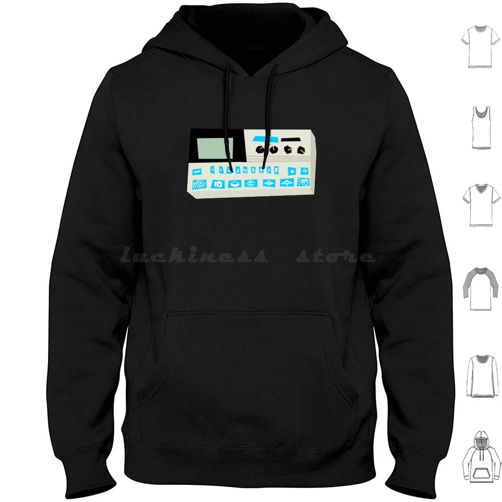 Dr-110 Felpe Con Cappuccio Manica Lunga Roland Drum Machine Music Dance Techno Beat Garbage Studio Instrument
