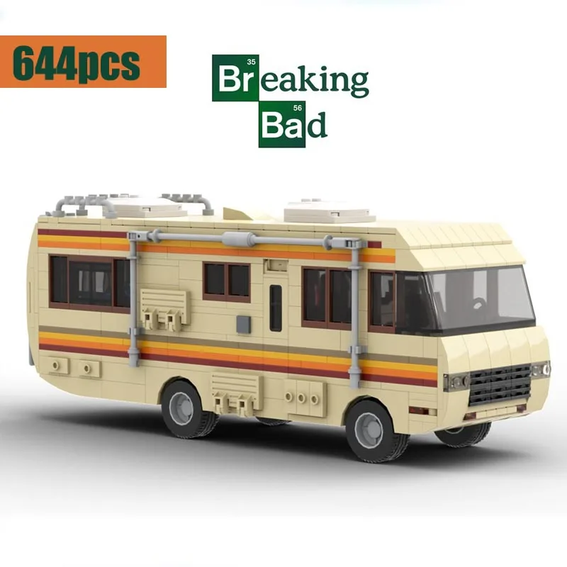 Nuovo Moc-20606 Drama Breaking Bad Rv Classic Walter White Pinkman Cooking Lab Rv Highideas Building Block Brick Toy Kid Gift
