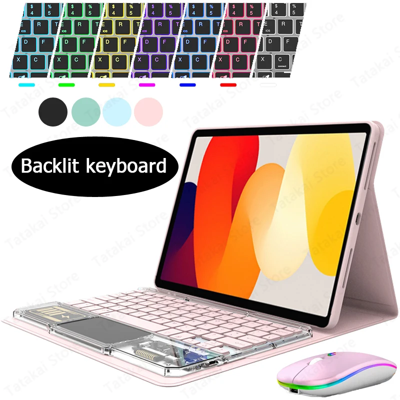 Tb125Fu Tb128Fu Per Lenovo Tab M10 Plus 3Rd Gen 10.6 Clear Style Keyboard Touchpad Retroilluminato Per Xiaoxin Pad 2022 Case P12 10.6''