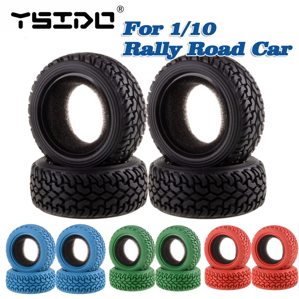 4 Pezzi Rc 1/10 Rally Pneumatici 1:10 Rc Car On Road Racing Rally Hsp Hpi Redcat Tamiya Kyosho Sakura