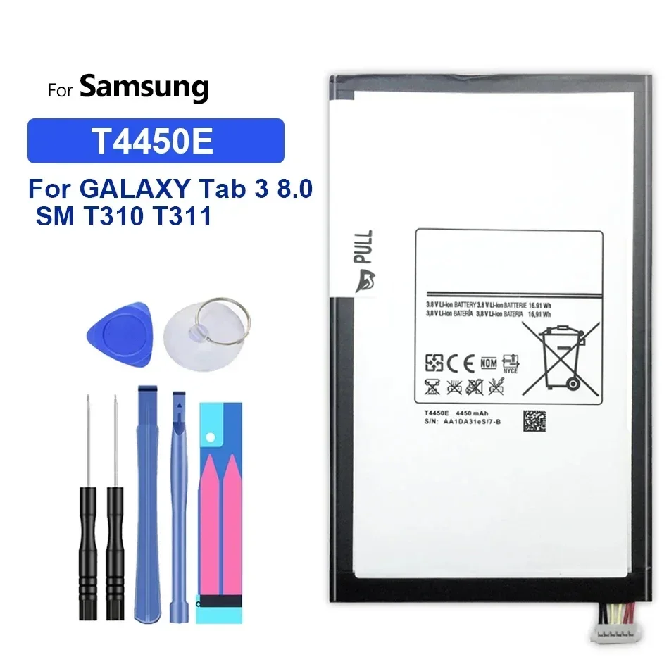 Batteria Tablet T4450E Per Samsung Galaxy Tab 3 8.0 Sm T310 T311 4450Mah
