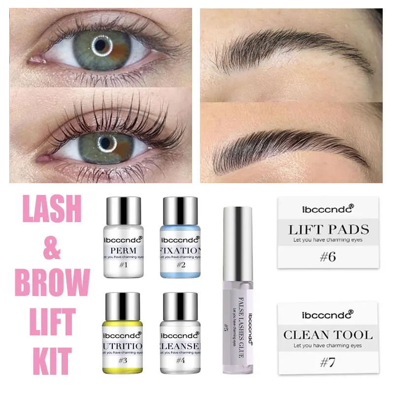 Pro Eye Lash & Brow Lift Permanente Kit Di Estensione Per Il Sollevamento Delle Ciglia Curling Eye Lash Permanente Lozione Per Uso Domestico Laminazio