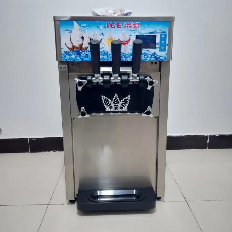 Commercial Desktop 3 Gusti Indoor Italian Frozen Yogurt Soft Serve Ice Cream Making Machine Ice Cream Machine